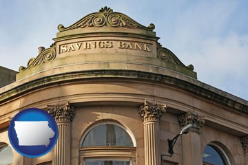a savings bank - with Iowa icon