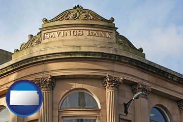 a savings bank - with Kansas icon