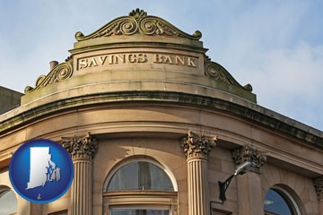 a savings bank - with Rhode Island icon